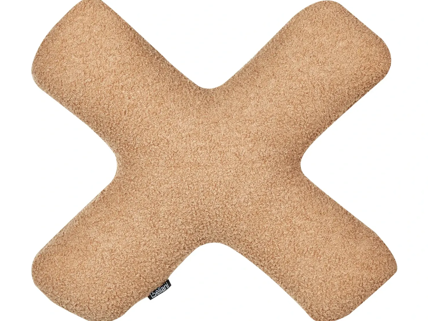 Set di 2 cuscini HESPERIS Bouclé Marrone chiaro Tinta unita