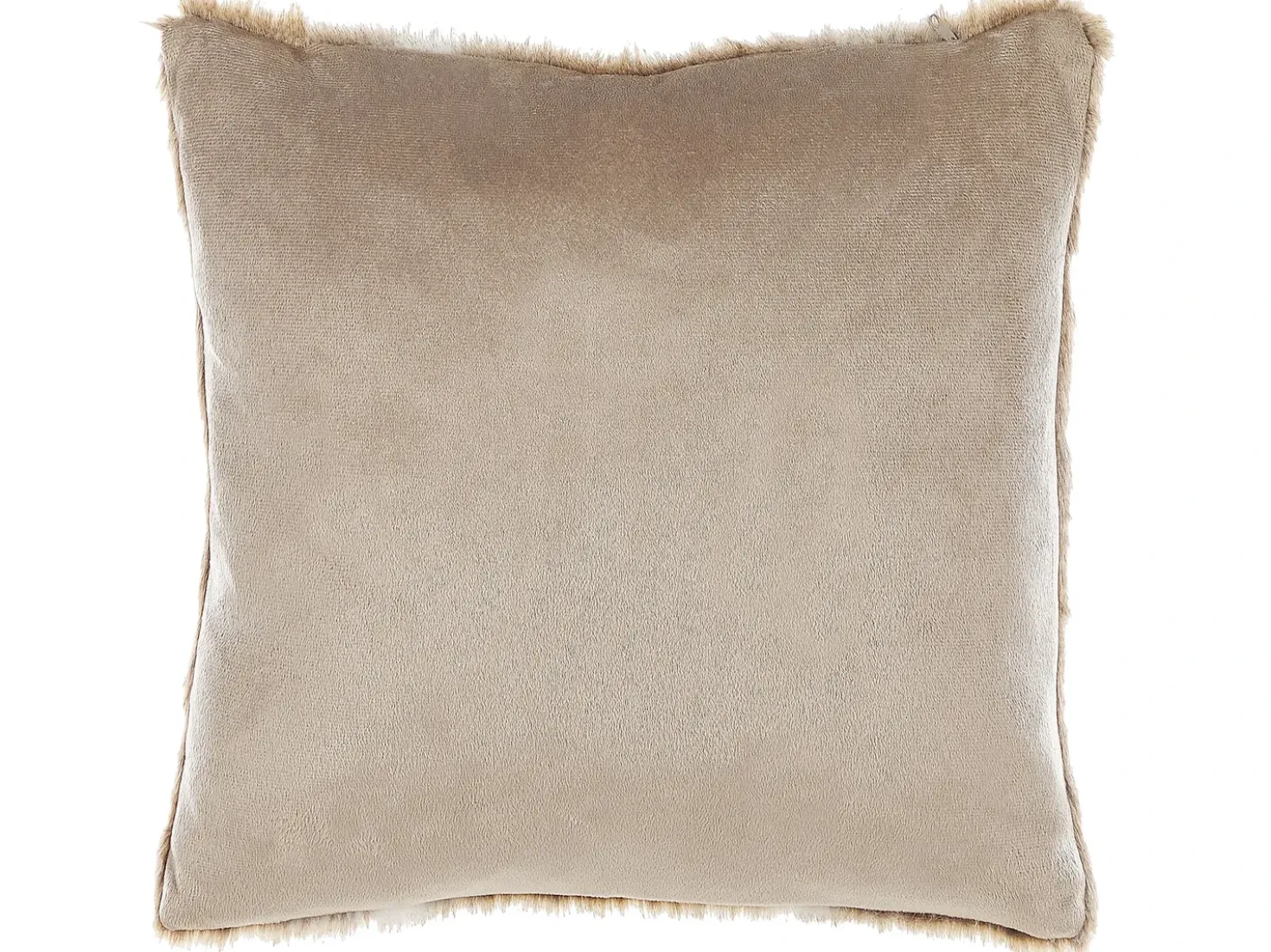 Set di 2 cuscini HORDEUM Finta pelliccia 45 x 45 cm Marrone chiaro Tinta unita