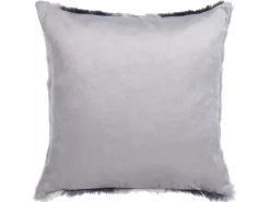 Set di 2 cuscini HORDEUM Finta pelliccia 45 x 45 cm Grigio A strisce
