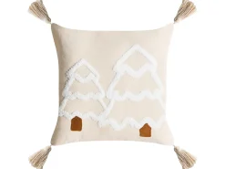 Set di 2 cuscini INTSIA Cotone 30 x 50 cm 45 x 45 cm Beige chiaro Modello natalizio
