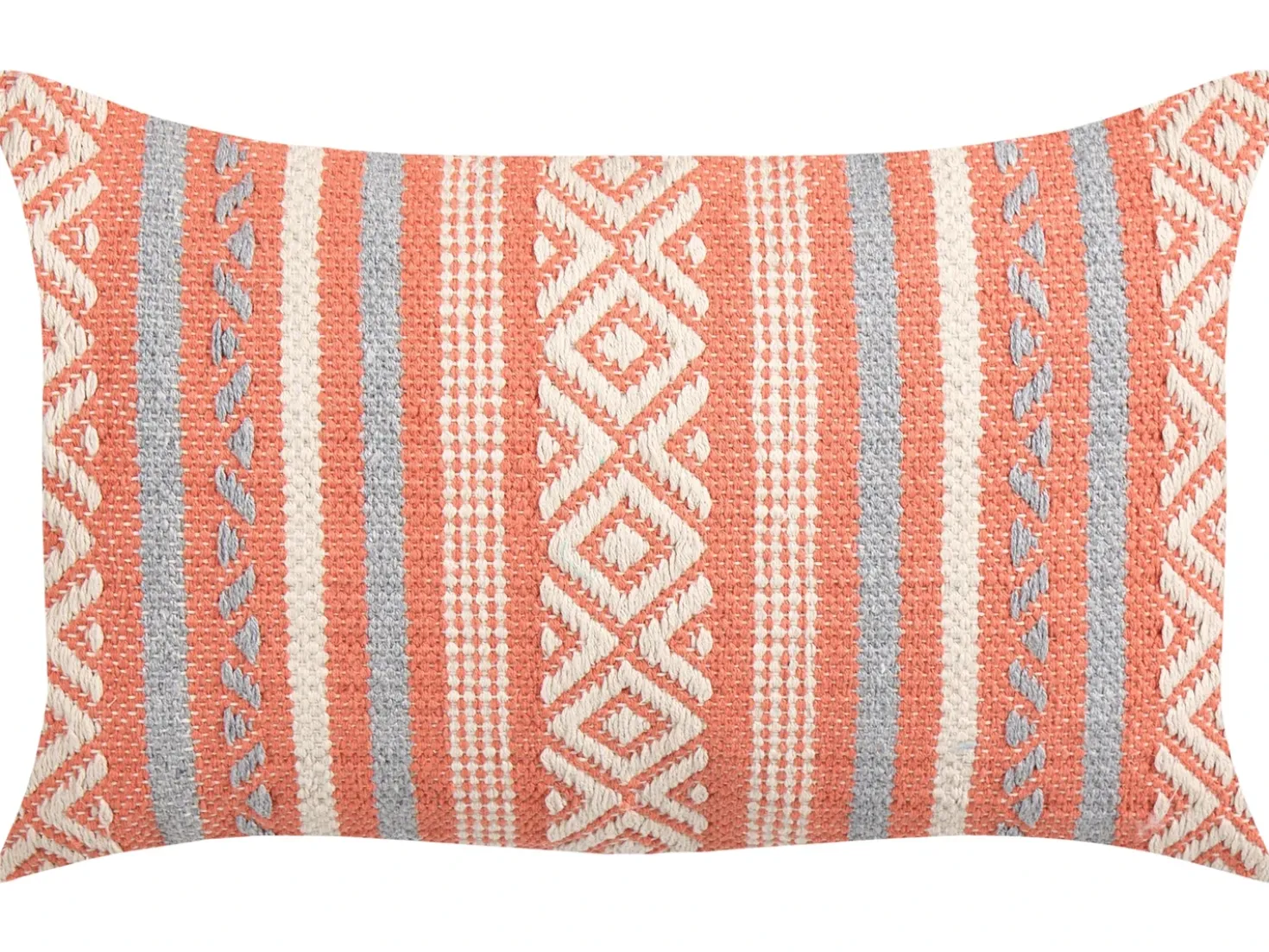 Set di 2 cuscini INULA Cotone 30 x 50 cm Arancione Trama geometrica