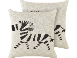 Set di 2 cuscini JABORI Cotone 45 x 45 cm Beige