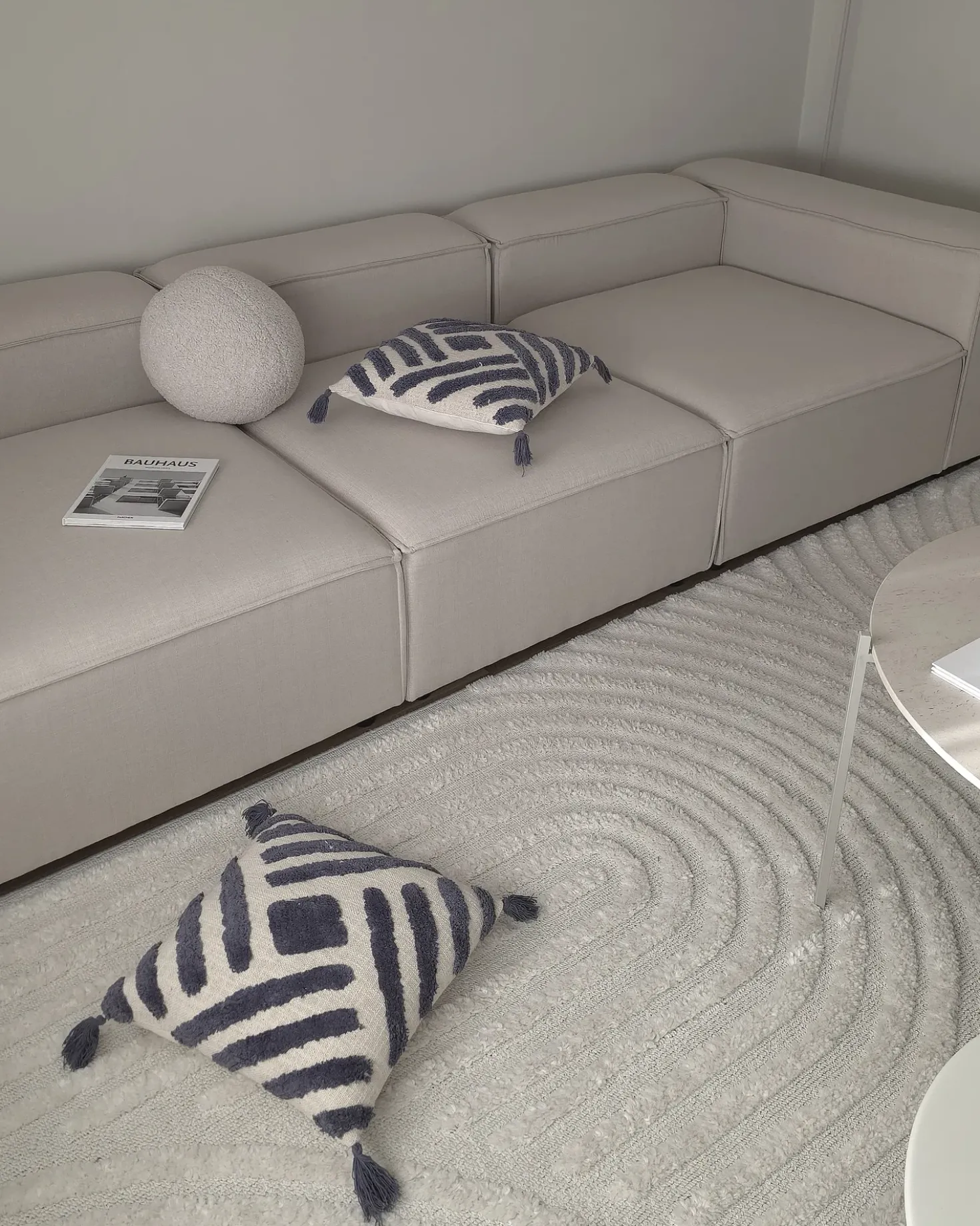 Set di 2 cuscini JACARANDA Cotone 45 x 45 cm Blu Trama geometrica
