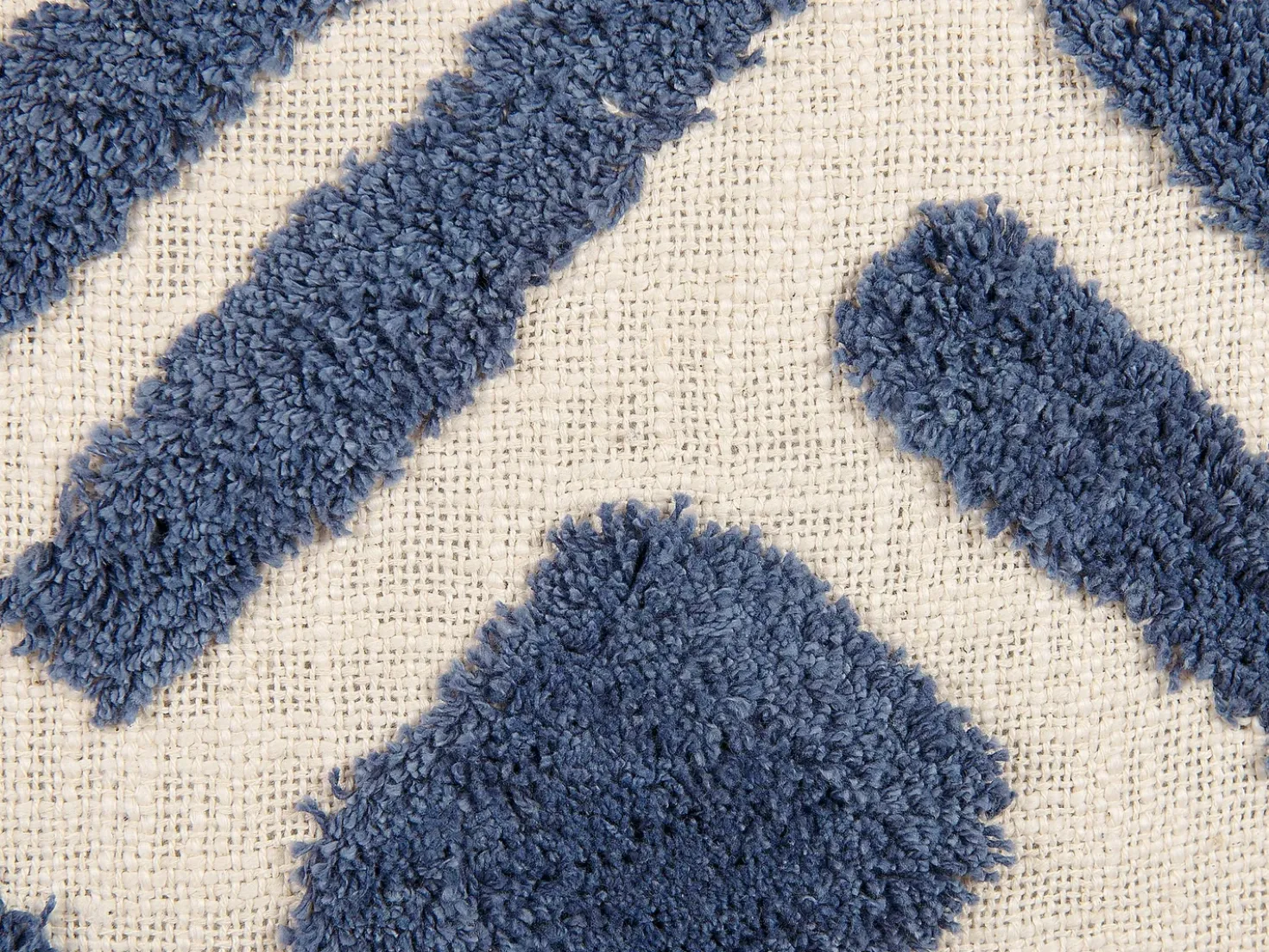 Set di 2 cuscini JACARANDA Cotone 45 x 45 cm Blu Trama geometrica