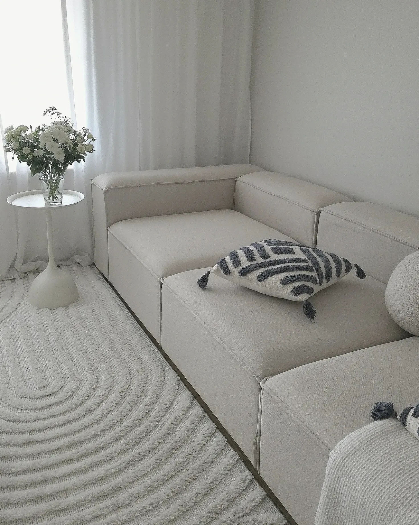 Set di 2 cuscini JACARANDA Cotone 45 x 45 cm Blu Trama geometrica