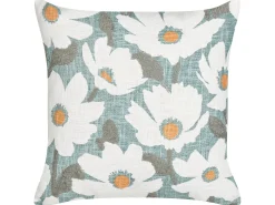 Set di 2 cuscini JATROPHA Cotone 45 x 45 cm Azzurro Trama floreale