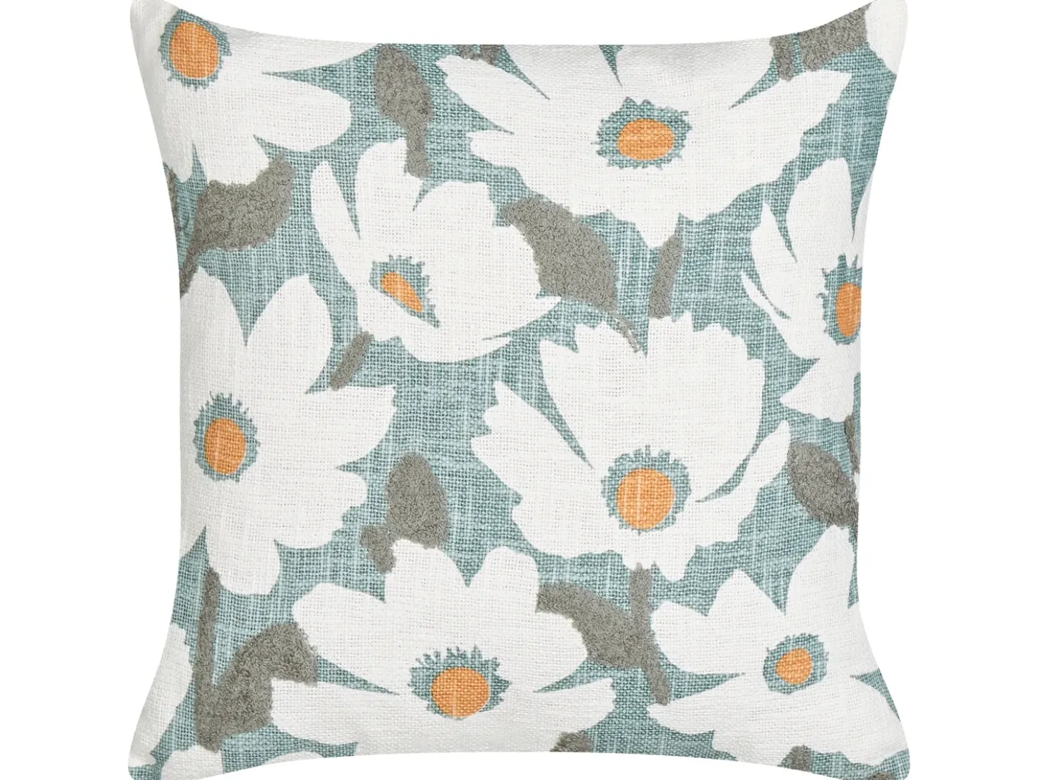 Set di 2 cuscini JATROPHA Cotone 45 x 45 cm Azzurro Trama floreale