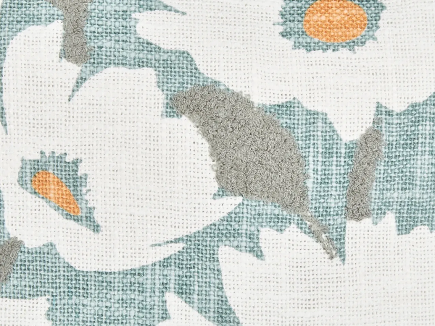 Set di 2 cuscini JATROPHA Cotone 45 x 45 cm Azzurro Trama floreale