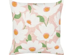 Set di 2 cuscini JATROPHA Cotone 45 x 45 cm Rosa Trama floreale