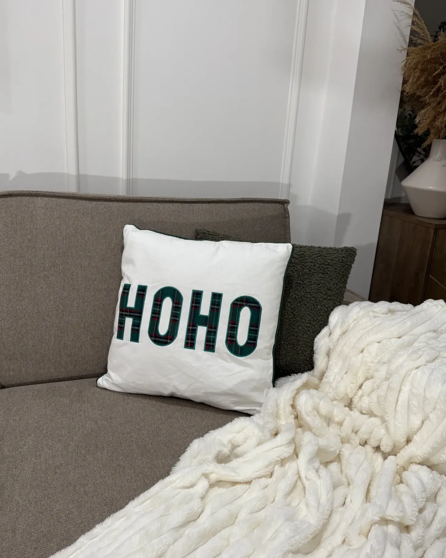 Set di 2 cuscini JOYCANDY Cotone 45 x 45 cm Bianco Modello natalizio