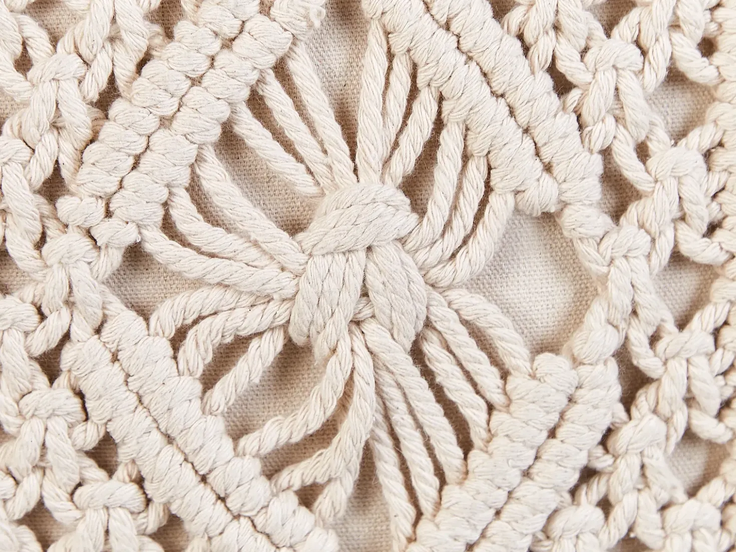 Set di 2 cuscini KALAM Cotone 45 x 45 cm Beige chiaro Trama geometrica