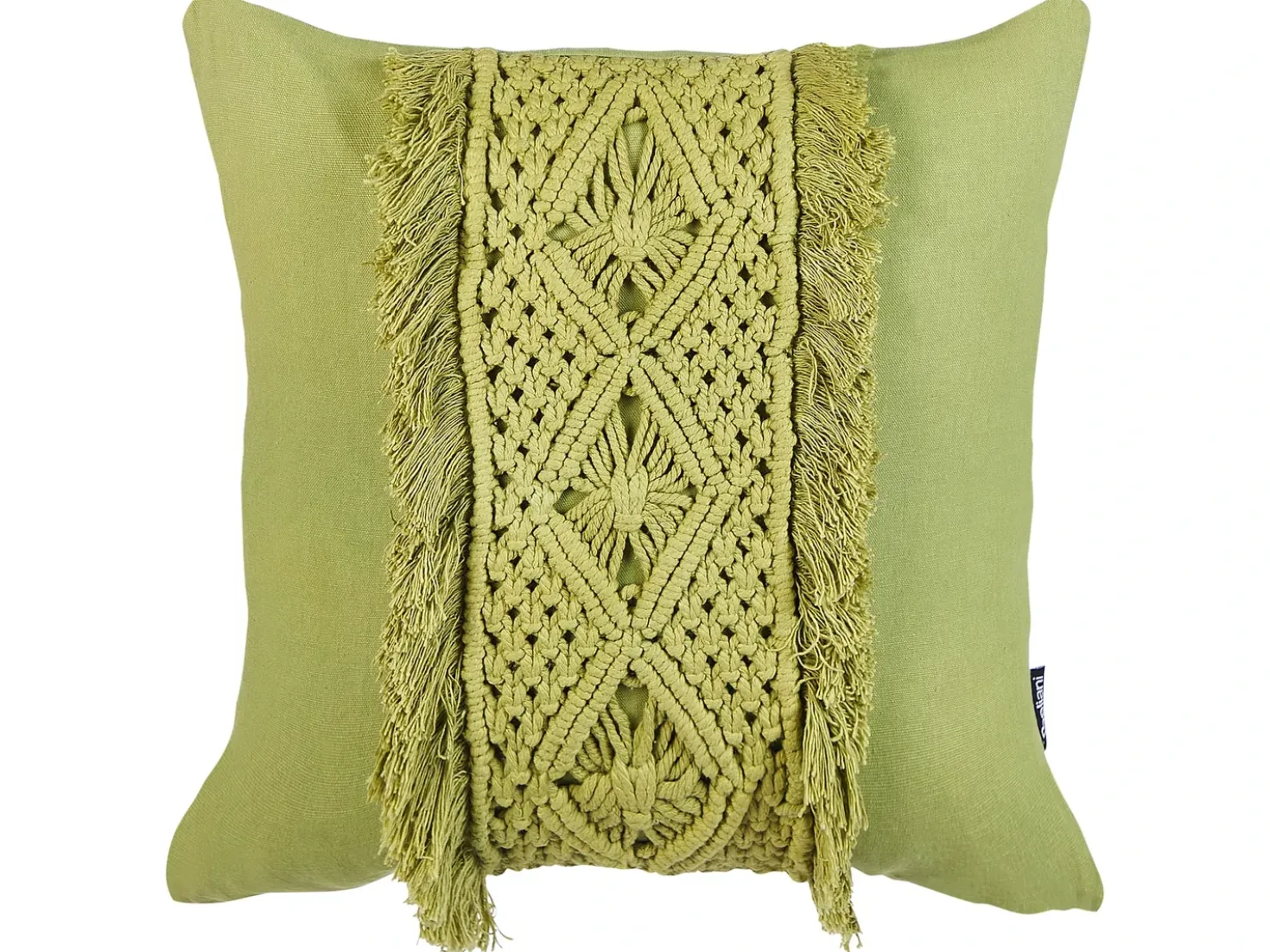 Set di 2 cuscini KALAM Cotone 45 x 45 cm Verde Trama geometrica