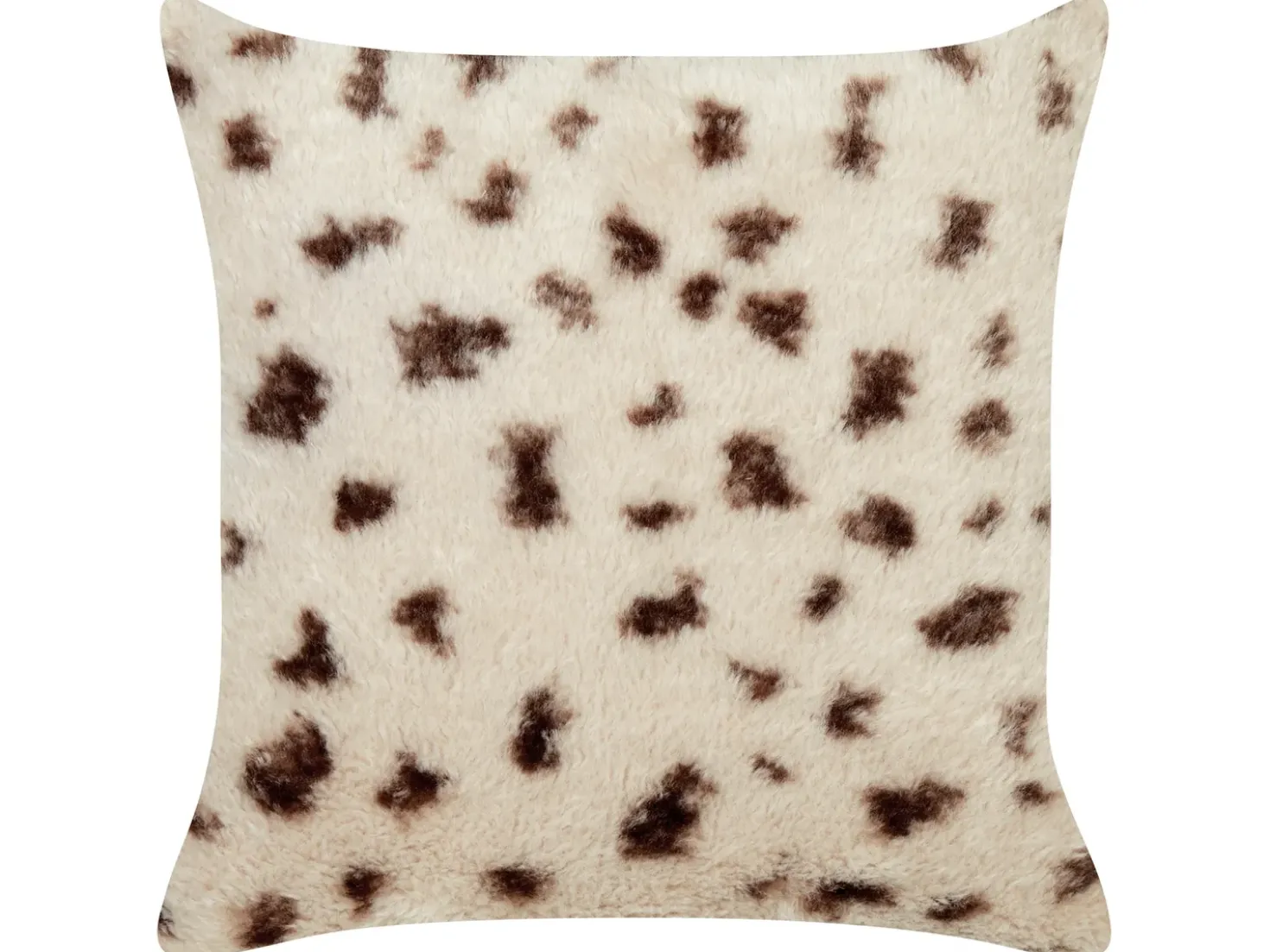 Set di 2 cuscini KASRA Finta pelliccia 45 x 45 cm Beige chiaro Trama astratta
