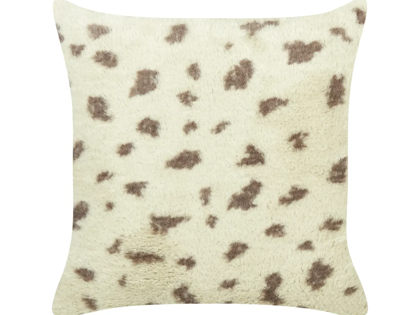 Set di 2 cuscini KASRA Finta pelliccia 45 x 45 cm Beige Trama astratta