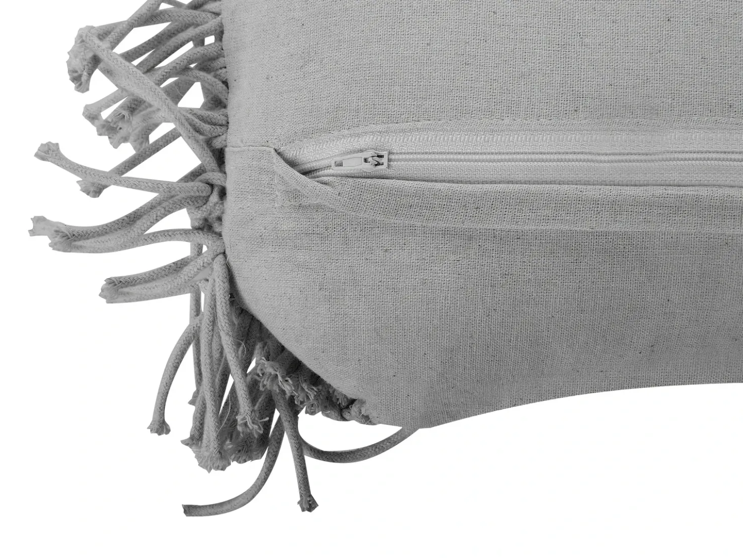 Set di 2 cuscini KIRIKKALE Cotone 30 x 45 cm Grigio Trama geometrica