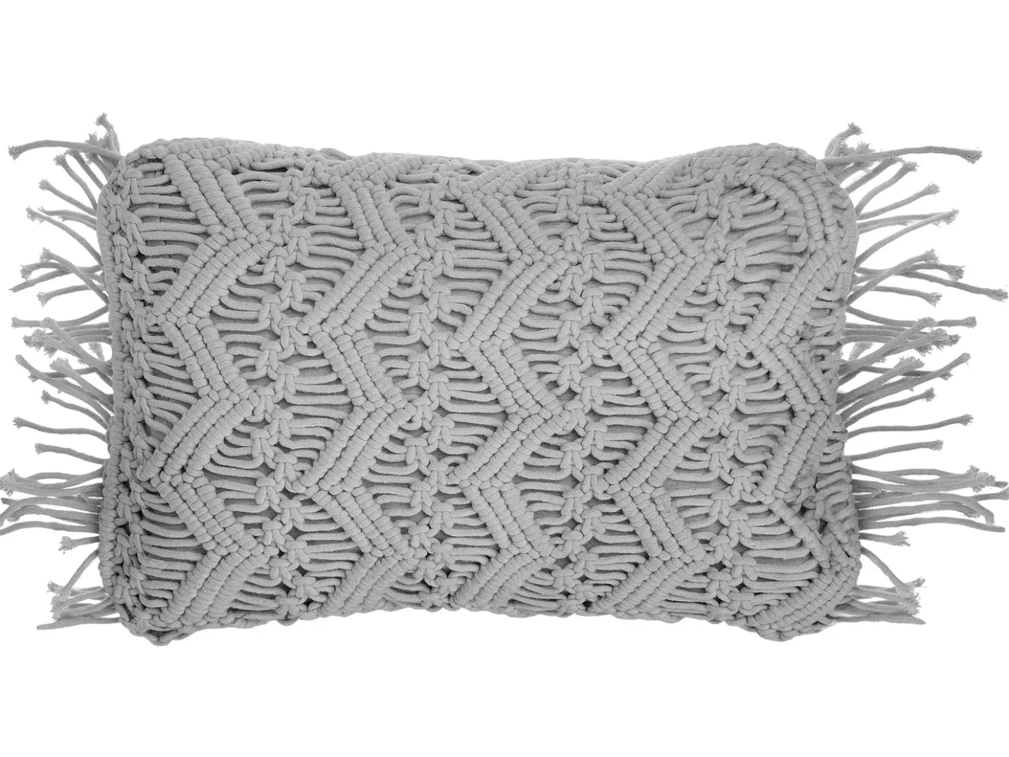 Set di 2 cuscini KIRIKKALE Cotone 30 x 45 cm Grigio Trama geometrica