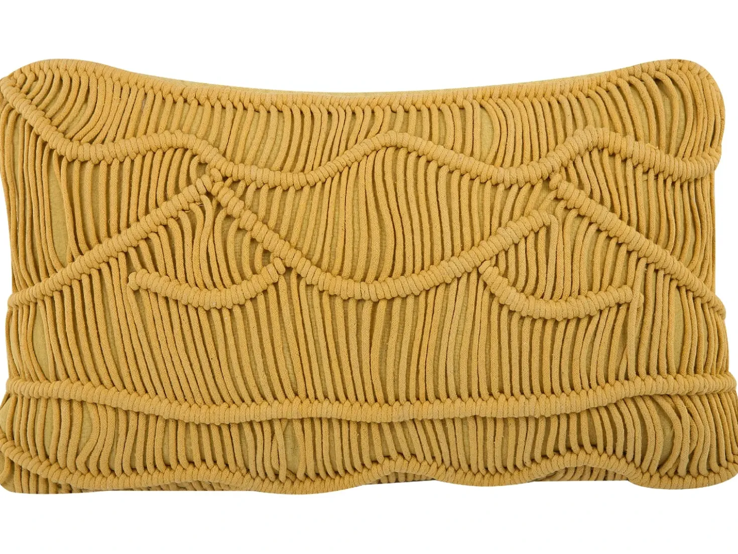 Set di 2 cuscini KIRIS Cotone 30 x 50 cm Giallo Trama geometrica