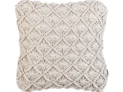 Set di 2 cuscini KIZKALESI Cotone 45 x 45 cm Beige chiaro Trama geometrica