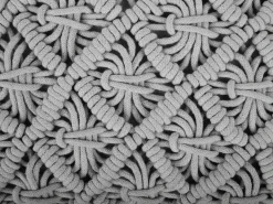 Set di 2 cuscini KIZKALESI Cotone 45 x 40 cm Grigio Trama geometrica