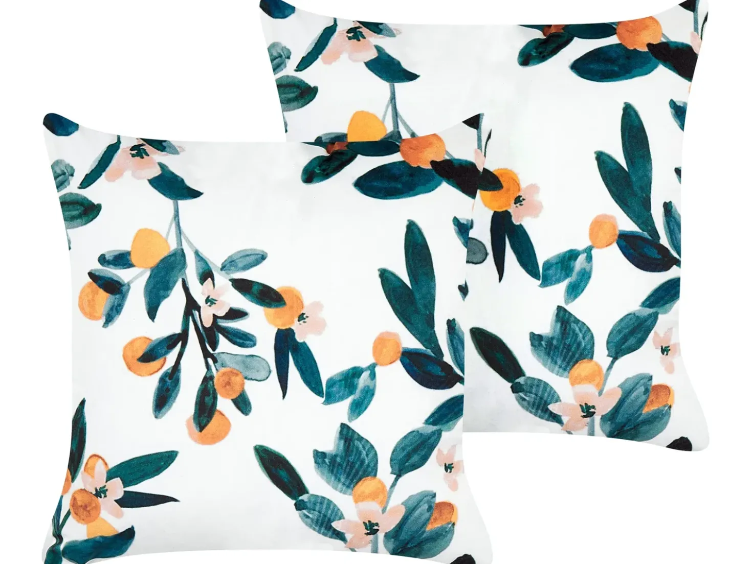 Set di 2 cuscini KNAUTIA Velluto 45 x 45 cm Multicolore Trama di piante