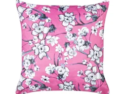 Set di 2 cuscini KOELERIA Velluto 45 x 45 cm Fucsia Trama floreale