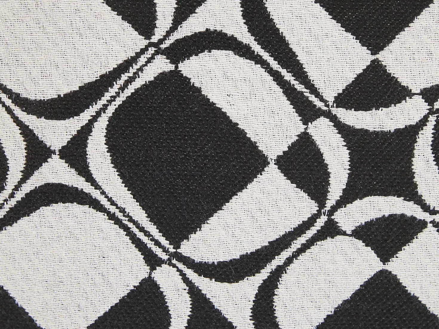 Set di 2 cuscini KOTURE Cotone 45 x 45 cm Nero/Bianco Trama geometrica