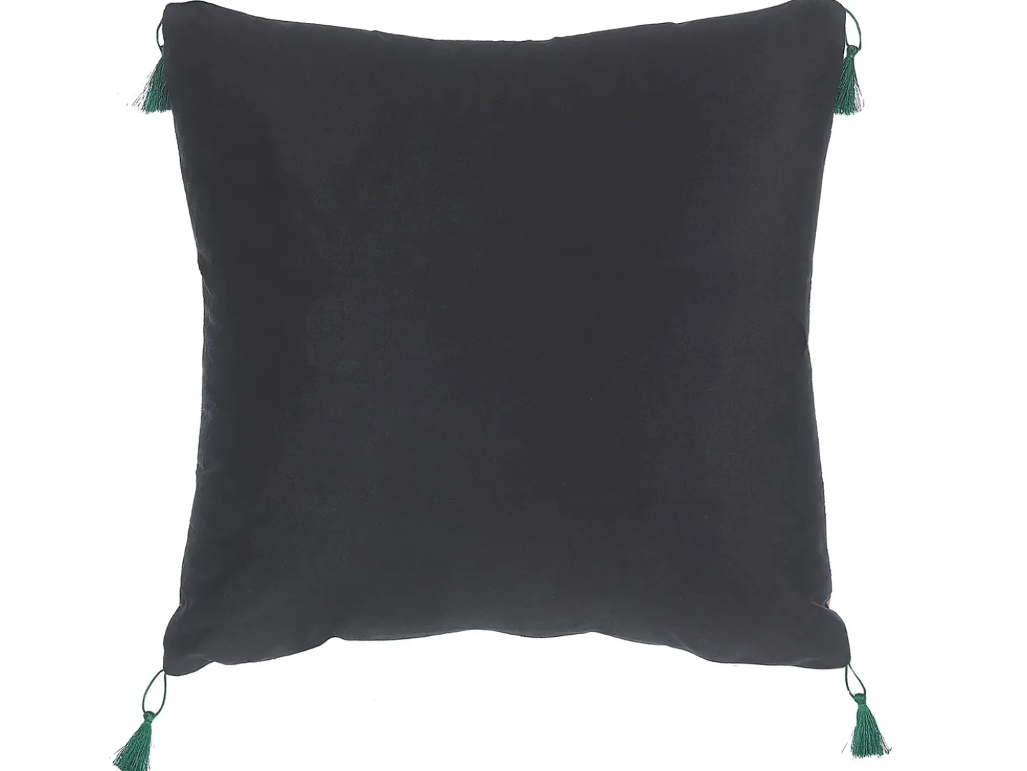 Set di 2 cuscini KUHI Velluto 45 x 45 cm Nero Trama animale