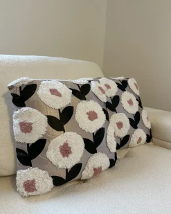 Set di 2 cuscini KUNRI Cotone 45 x 45 cm Multicolore Trama floreale
