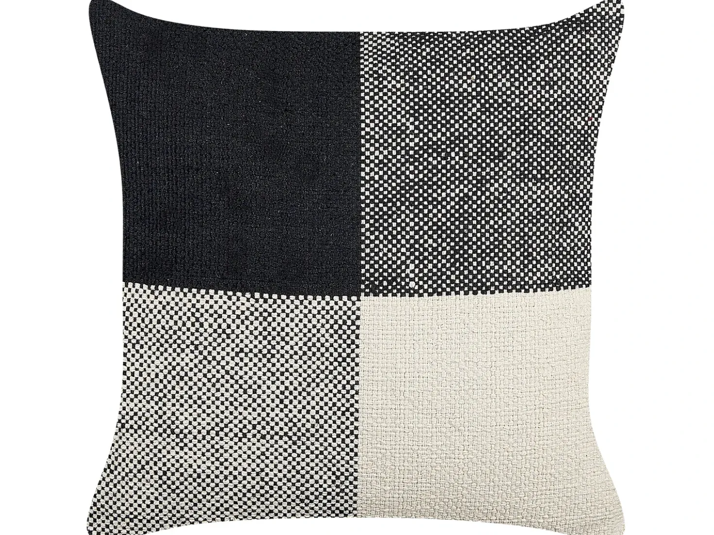Set di 2 cuscini LAELIA Cotone 45 x 45 cm Nero Patchwork