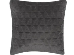 Set di 2 cuscini LALAM Cotone 45 x 45 cm Grigio Trama geometrica