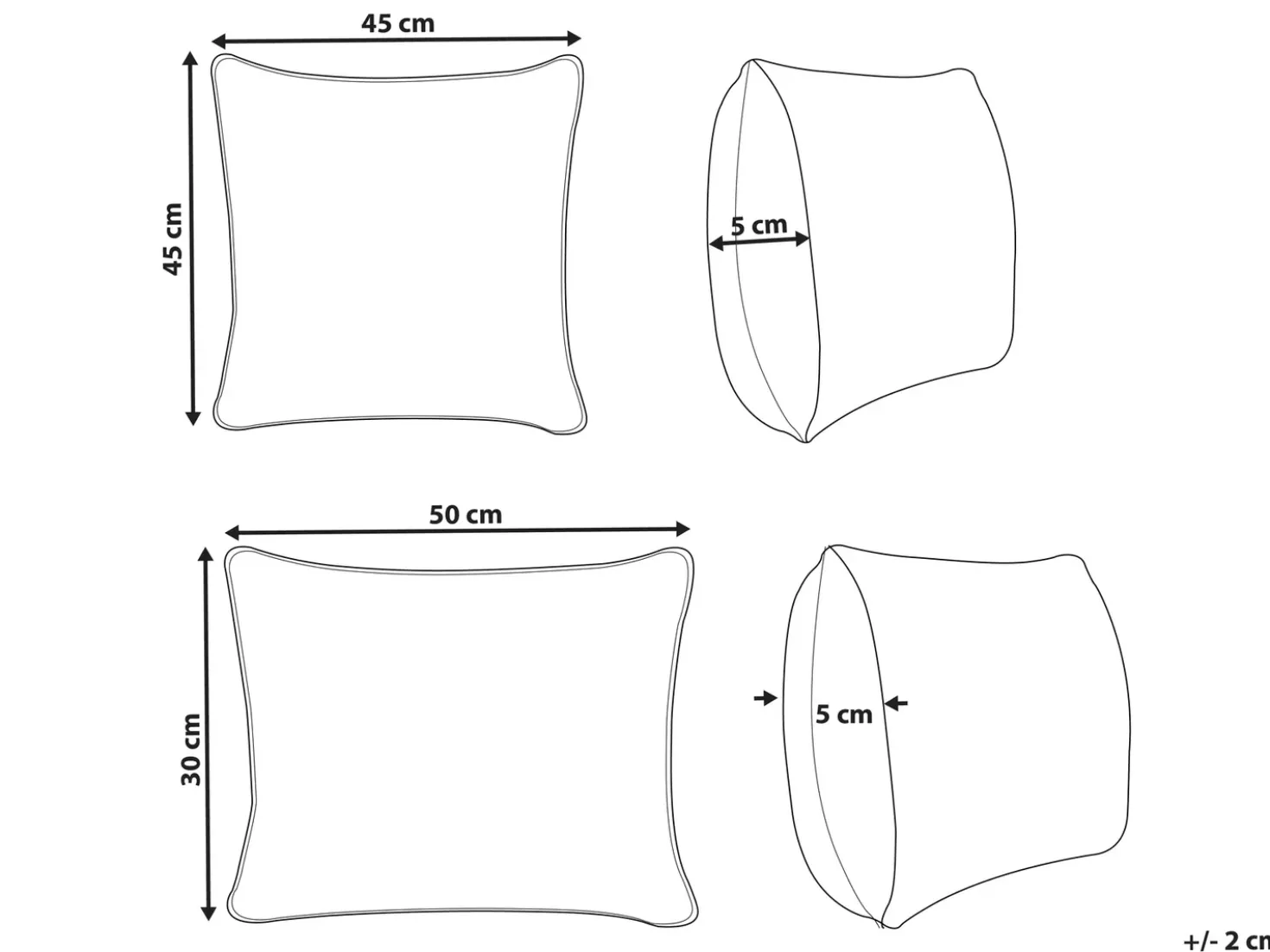 Set di 2 cuscini LANSIUM Cotone 30 x 50 cm 45 x 45 cm Bianco Trama di piante