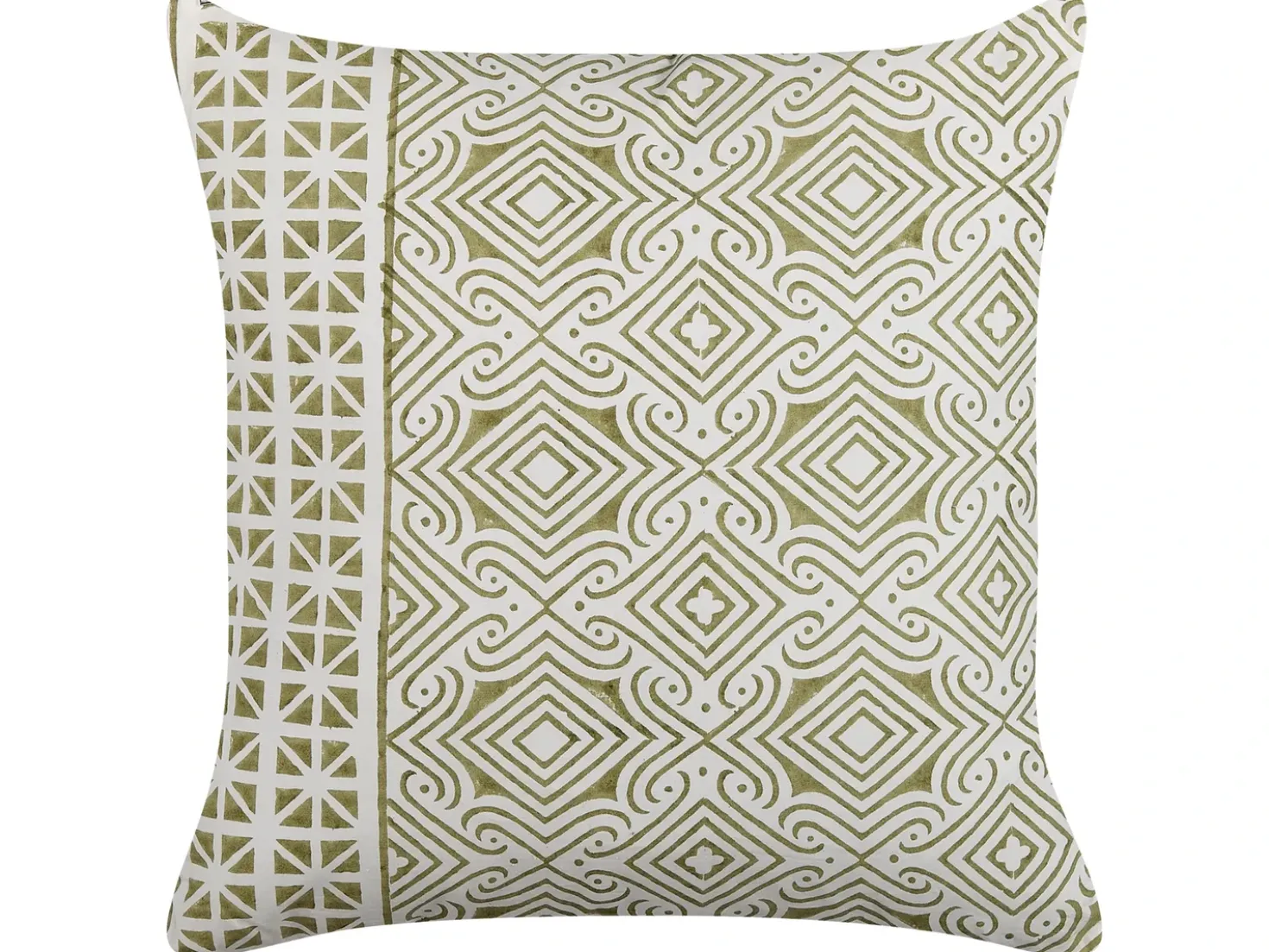 Set di 2 cuscini LARICS Cotone 45 x 45 cm Verde Trama orientale