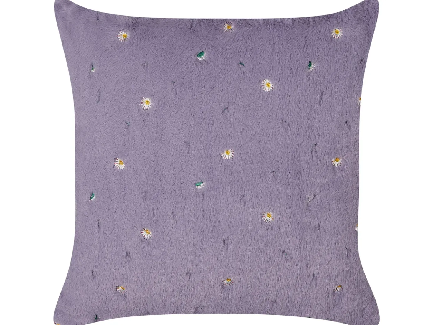 Set di 2 cuscini LAVATERA 45 x 45 cm Viola Trama floreale