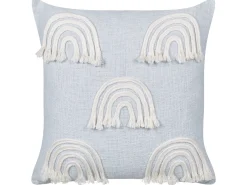 Set di 2 cuscini LEEA Cotone 45 x 45 cm Azzurro