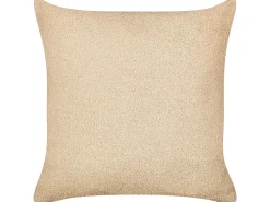 Set di 2 cuscini LEUZEA Bouclé 45 x 45 cm Beige sabbia Tinta unita