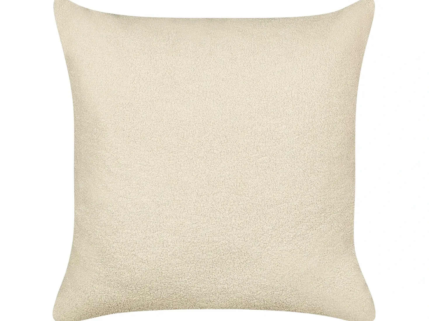 Set di 2 cuscini LEUZEA Bouclé 60 x 60 cm Beige Tinta unita
