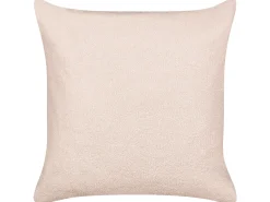 Set di 2 cuscini LEUZEA Bouclé 60 x 60 cm Rosa pastello Tinta unita