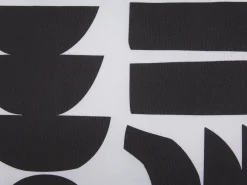 Set di 2 cuscini LIRIOPE 30 x 50 cm Nero/Bianco Trama geometrica