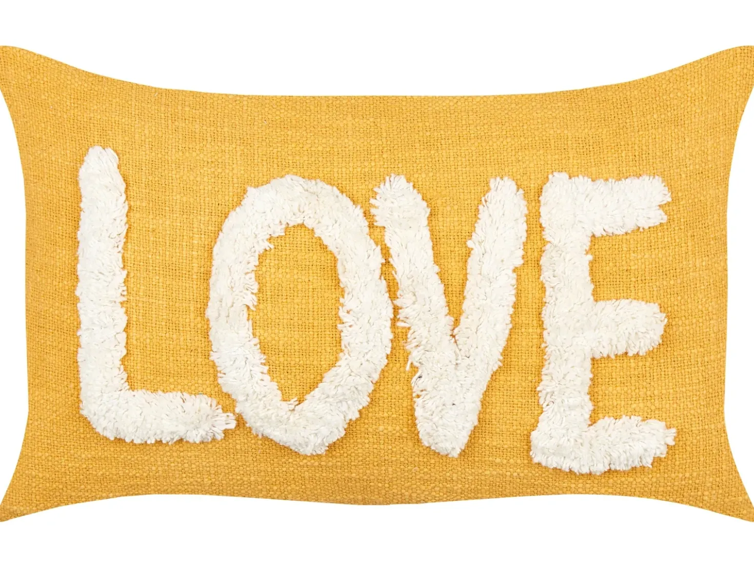 Set di 2 cuscini LOVE Cotone 30 x 50 cm Giallo