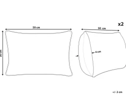 Set di 2 cuscini LOVE Cotone 30 x 50 cm Giallo