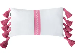 Set di 2 cuscini LOVELY Cotone 30 x 50 cm Bianco Rosa