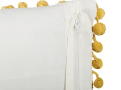 Set di 2 cuscini LYCROIS Cotone 45 x 45 cm Giallo Trama floreale