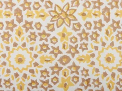 Set di 2 cuscini LYCROIS Cotone 45 x 45 cm Giallo Trama floreale