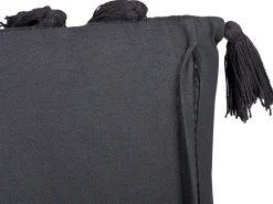 Set di 2 cuscini LYTHRUM Cotone 45 x 45 cm Grigio scuro Tinta unita