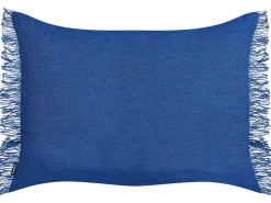 Set di 2 cuscini MABA Cotone 50 x 35 cm Blu marino Tinta unita