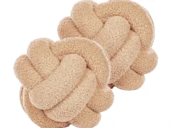 Set di 2 cuscini MALNI Bouclé 19 x 19 cm Beige sabbia Tinta unita