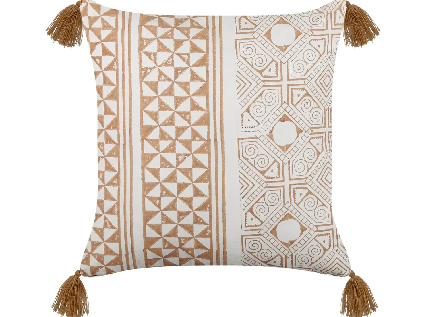 Set di 2 cuscini MALUS Cotone 45 x 45 cm Marrone chiaro Trama orientale