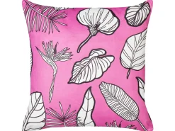 Set di 2 cuscini MALVA Velluto 45 x 45 cm Rosa Trama floreale