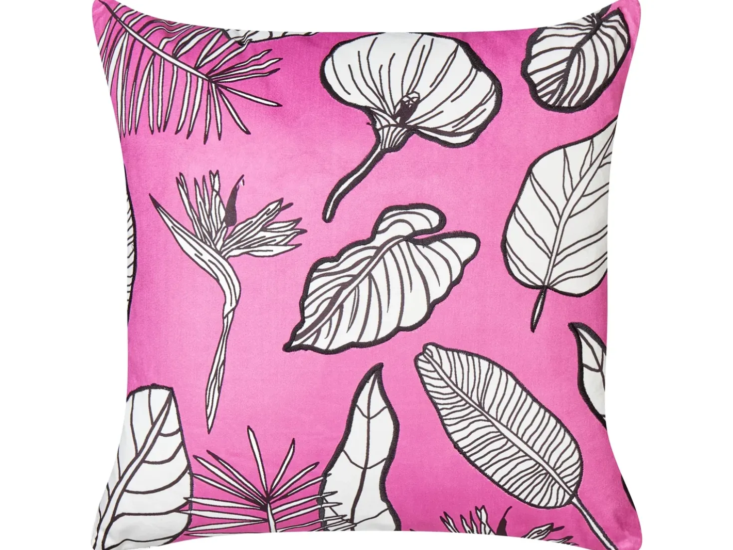Set di 2 cuscini MALVA Velluto 45 x 45 cm Rosa Trama floreale