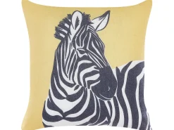 Set di 2 cuscini MANKETTI 45 x 45 cm Giallo Trama animale